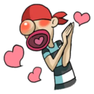 🥰 Kartun, Cinta, Hati, Lucu, Animasi whatsapp sticker
