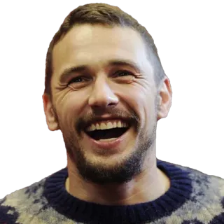 😆 James Franco actor, sonrisa, retrato, celebridad, risa, hombre whatsapp sticker