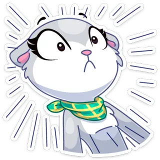 😳 gato, dibujo animado, lindo, animal, mascota, pegatina telegram sticker