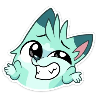 🤷‍♀️ sticker, dibujos animados, lindo, animal, lobo, zorro, divertido telegram sticker