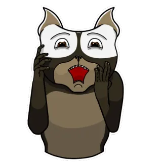 😱 anjing, takut, terkejut, kartun, emosi, hewan telegram sticker