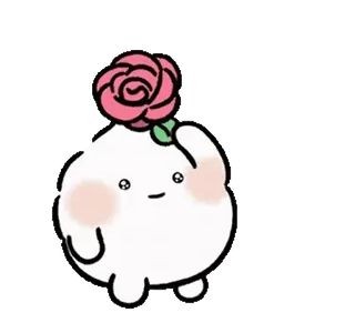 🌹 fofo, flor, adesivo, kawaii, rosa, desenho animado telegram sticker