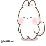 ❤️ @TariSticker cute, bunny, animal, kawaii, rabbit, cartoon, sticker whatsapp sticker