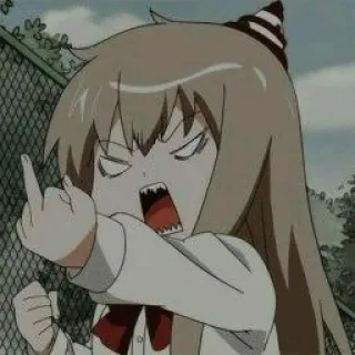 🖕 Anime, Desenho animado, Garota, Dedo do meio, Ofensivo, Grosseiro, Irritado telegram sticker
