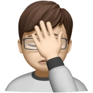 🤦‍♂ Фейспалм, Эмодзи, Разочарование, Смущение, Фрустрация telegram sticker