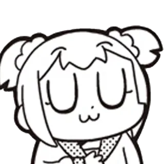 😌 anime, cartone animato, illustrazione, personaggio telegram sticker