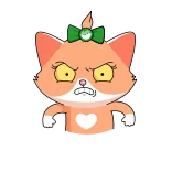 😡 kat, boos, cartoon, sticker, kitten, kwaad, schattig whatsapp sticker