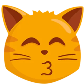 😽 chat, bisou, emoji, animal, dessin animé telegram sticker