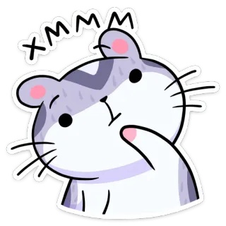 🤔 XMMM 햄스터, 귀여운, 만화, 동물, 스티커 telegram sticker