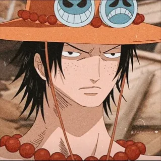 🌟 Ace One Piece Anime, Manga, One Piece, Pirata, Ace Pugno di Fuoco whatsapp sticker
