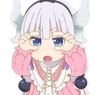 👀 Kanna Kamui Miss Kobayashi's Dragon Maid Anime, Drache, Niedlich, Manga telegram sticker