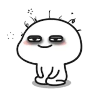 😪 Emoji, Stordito, Confuso, Cartone animato, Bianco, Mal di testa telegram sticker