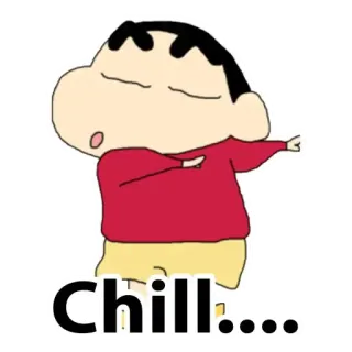 😌 Shin-chan Crayon Shin-chan Chill.... Chill, Relajante, Anime, Dibujos animados, Shin-chan, Crayon Shin-chan telegram sticker