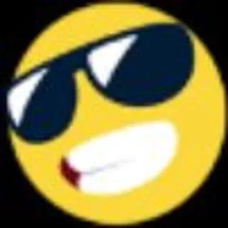 🌟 Emoji, Cool, Lunettes de soleil, Joyeux, Visage telegram sticker