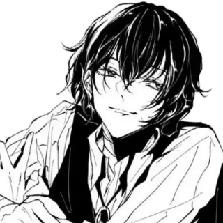 🤗 Osamu Dazai Bungou Stray Dogs anime, manga, Dazai, Bungou Stray Dogs telegram sticker