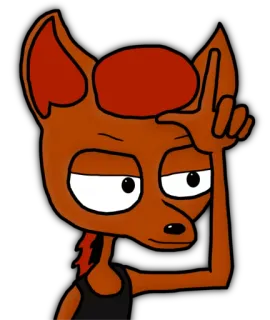 😒 Cartoon, Tier, Fuchs, Beleidigung, Loserzeichen telegram sticker
