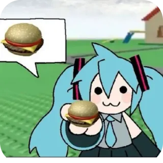 🍔 Hatsune Miku Vocaloid telegram sticker