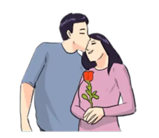 💑 casal, amor, romance, rosa, beijo, Dia dos Namorados telegram sticker