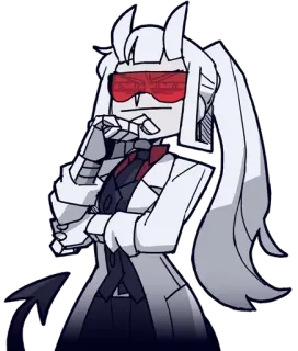 🧐 Lucifer Helltaker Helltaker, Lucifer, Anime girl, Demon girl, Nhân vật anime, Trò chơi điện tử telegram sticker