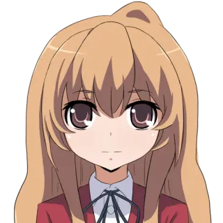 😐 Taiga Aisaka Toradora! Anime, Toradora, Taiga Aisaka, Mignon, Uniforme scolaire, Fille whatsapp sticker