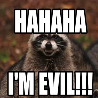 My Evil Raccoon 😎🐾 whatsapp stickers