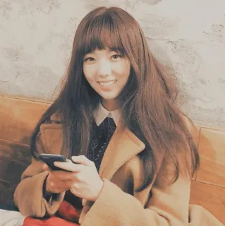 ❄ femme, portrait, personne, souriant, brune, asiatique telegram sticker