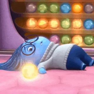 🤖 Sadness Inside Out tristezza, Inside Out, emozione, personaggio, cartone animato telegram sticker