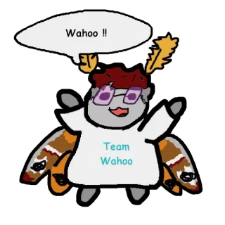💬 Wahoo !! การ์ตูน, วาฮู, ตลก telegram sticker