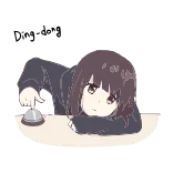 🎶 Аниме, Девушка, Колокольчик, Милый, Манга, Каваий telegram sticker