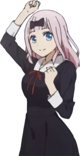 💪 Chika Fujiwara Kaguya-sama: Love Is War Anime, Chika Fujiwara, Kaguya Sama, Love is War, Hoạt hình, Cô gái, Dễ thương whatsapp sticker