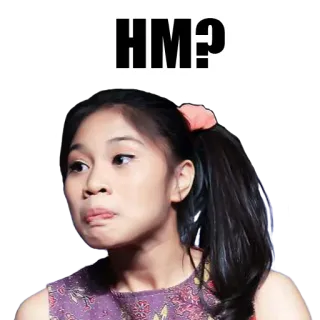 😳 HM? hah?, ekspresi, bertanya, bingung, ragu, berpikir whatsapp sticker