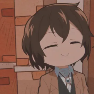 😇 Dazai Osamu Bungou Stray Dogs Anime, Bungou Stray Dogs, Dazai Osamu, Chibi, Mignon, Personnage whatsapp sticker