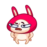 👀 cartoon, character, rabbit, animal, bunny, sticker telegram sticker