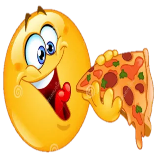 🍕 emoji, pizza, comida, hambre, sonrisa telegram sticker