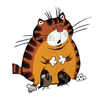 😲 gato, pájaros, dibujos animados, animales, lindo whatsapp sticker