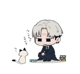 🤍 ジャンボになれ
幸せになれ anime, gato, chibi, japonês, desenho animado, adesivo, homem telegram sticker