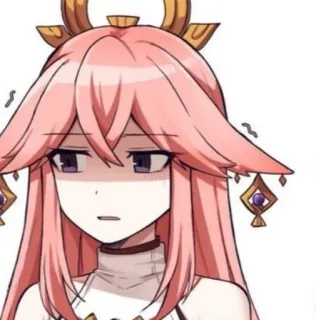 🌟 Yae Miko Genshin Impact Anime, Fille, Yae Miko, Genshin Impact, Gaming, Personnage whatsapp sticker