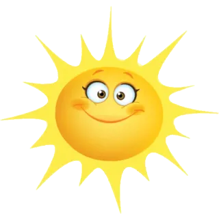 🌞 sun, emoji, happy, cartoon, weather, sky whatsapp sticker
