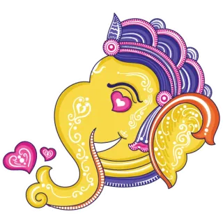 😍 Ganesha Ganesha, Ấn Độ giáo, Thần Ấn Độ, Voi, Thần, Vị thần telegram sticker