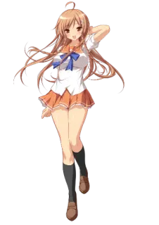 😃 Anime, Fille, Uniforme scolaire, Personnage, Dessin animé whatsapp sticker