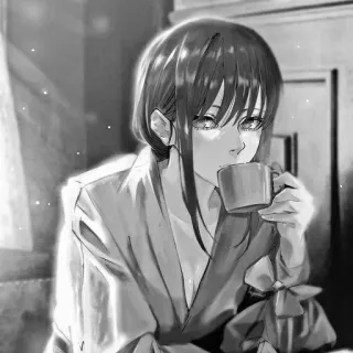 😒 อนิเมะ, ผู้หญิง, กาแฟ, มังงะ, ภาพเหมือน, ผู้หญิง, ชา telegram sticker