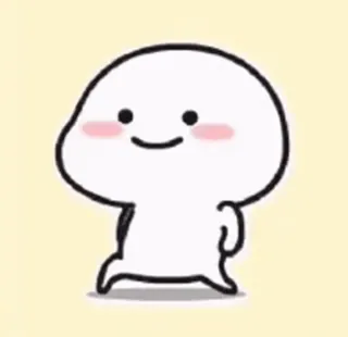 😂 Cartone animato, Camminare, Carino, Felice, Macchia telegram sticker