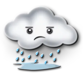 ☁ облако, дождь, грустный, погода, эмодзи telegram sticker