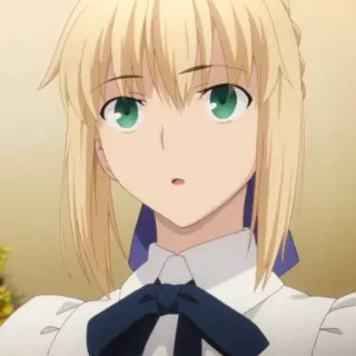 💙 Saber Fate/stay night Anime, Saber, Fate Stay Night, Personaje, Rubia, Ojos Verdes telegram sticker