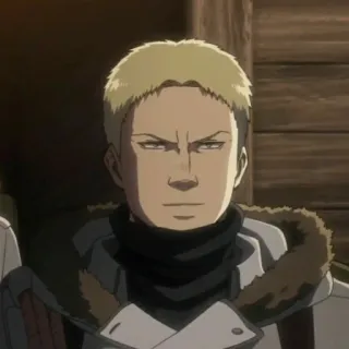 🐱 Reiner Braun Attack on Titan anime, character, serious, soldier, blonde, reiner braun, attack on titan whatsapp sticker