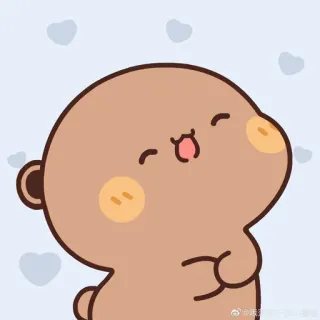 💙 菱尔暂时分享一下 urso, fofo, desenho animado, adorável, kawaii telegram sticker