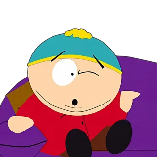 😉 Eric Cartman South Park 卡通, 角色, 埃里克·卡特曼, 南方公园, 电视 telegram sticker