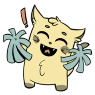 🙃 cartoon, monster, cheerful, cute, illustration telegram sticker