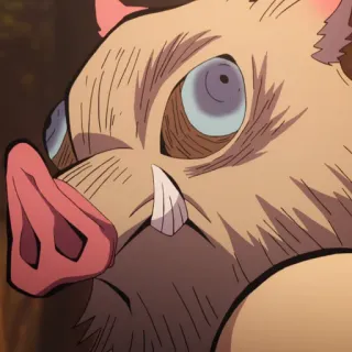 🗡 Inosuke Hashibira Demon Slayer Anime, Manga, Sanglier, Demon Slayer, Inosuke, Hashibira whatsapp sticker