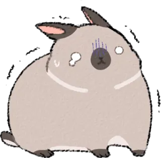 😥 tier, süß, aufkleber, cartoon telegram sticker